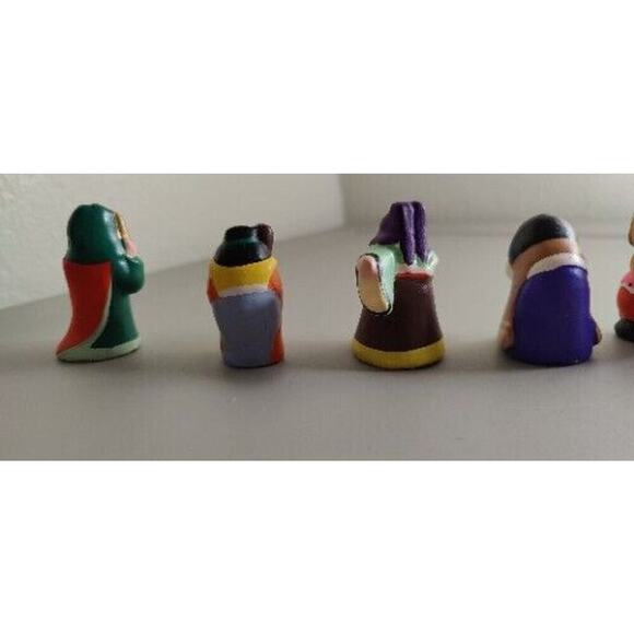 VTG Figurines Gods Good Luck Six Lucky 2” Clay Hand Painted RARE Chinese Clay - Picture 9 of 16